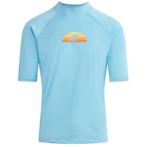 Kanu Surf Men's Mercury UPF 50+ Short Sleeve Sun Protective Rashguard Swim Shirt, Bermuda Alaska for $19