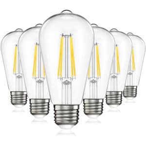 OmiBrite Edison LED Light Bulb 6-Pack for $13