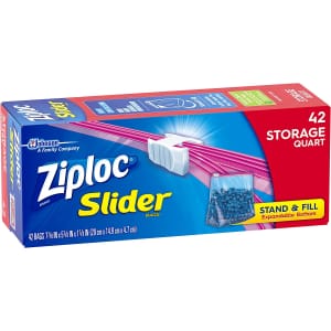 Ziploc Quart Food Storage Slider Bags 42-Pack for $6