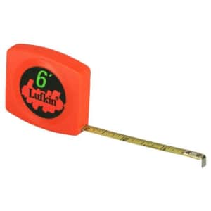 Crescent Lufkin 1/4" x 6' Pee Wee Hi-Viz Orange Case Yellow Clad Pocket Tape Measure - W616BO for $17