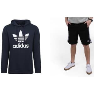 Adidas Men's Trefoil Fleece Hoodie + adidas Men's 3-Stripe Shorts at Proozy: for $30