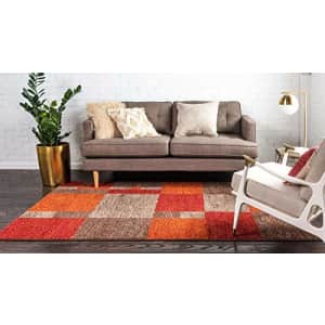 Unique Loom Autumn Collection Warm Toned Contemporary Abstract Checkered Color Block Area Rug (4' 0 for $34 Unique Loom Autumn Collection Warm Toned Contemporary Abstract Checkered Color Block Area Rug (4' 0 for $34