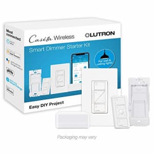Lutron Caseta Smart Light Dimmer Starter Kit for $100