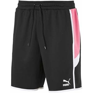 PUMA Men's Iconic MCS Shorts 8", Black-Bubblegum, XS for $12