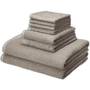 Amazon Basics Quick-Dry, Luxurious, Soft, 100% Cotton Towels, Platinum - 8-Piece Set for $29 Amazon Basics Quick-Dry, Luxurious, Soft, 100% Cotton Towels, Platinum - 8-Piece Set for $29