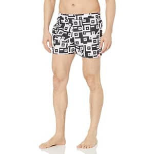 adidas Men's Standard Length Graphic Swim Shorts, Black/White, Medium for $17 adidas Men's Standard Length Graphic Swim Shorts, Black/White, Medium for $17