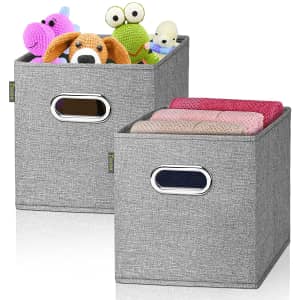 Baleine Foldable Cube Storage Bins 2-Pack for $8 Baleine Foldable Cube Storage Bins 2-Pack for $8
