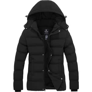 WantDo Women's Quilted Puffer Jacket with Removable Hood for $54