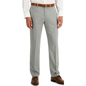 Perry Ellis Men's Portfolio Modern Fit Check Performance Pants for $12 Perry Ellis Men's Portfolio Modern Fit Check Performance Pants for $12