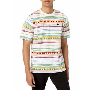 LRG Men's Spring 2021 Striped-Solid Knit Crew T-Shirt, Jaws White, 2X for $21