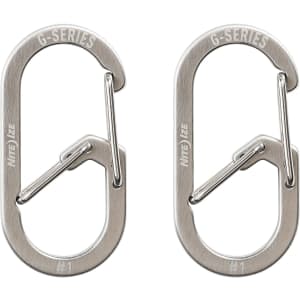 Nite Ize G-Series Dual Chamber Carabiner 2-Pack for $5