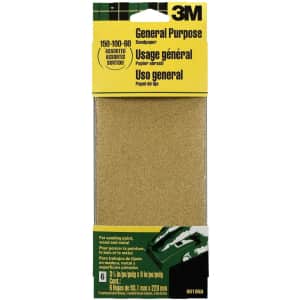 3M General Purpose Sandpaper Sheets 6-Pack for $3 3M General Purpose Sandpaper Sheets 6-Pack for $3