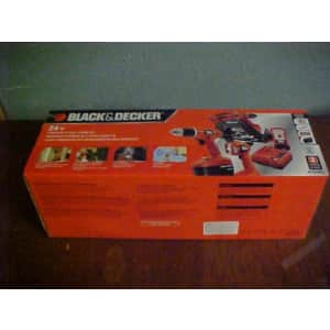 Black + Decker Black & Decker Cordless 24 Volt 4 Tool Combo Kit, with 24 volt Drill, High Torque 6 1/2 inch for $120