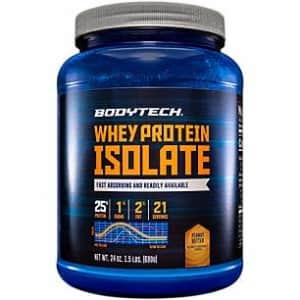 BodyTech Whey Protein Isolate Powder with 25 Grams of Protein per Serving, BCAA's Ideal for Post Workout for $28 BodyTech Whey Protein Isolate Powder with 25 Grams of Protein per Serving, BCAA's Ideal for Post Workout for $28