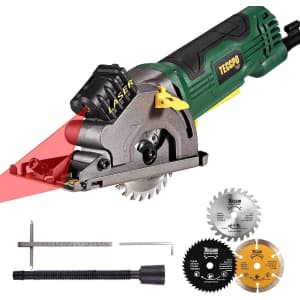 Teccpo 4.8-Amp Compact Circular Saw with Laser Guide for $65 Teccpo 4.8-Amp Compact Circular Saw with Laser Guide for $65