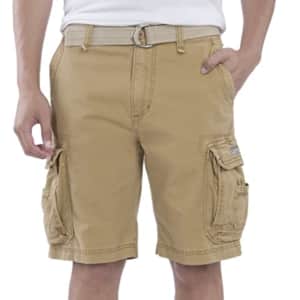 Unionbay Men's Belted Cargo Shorts for $21