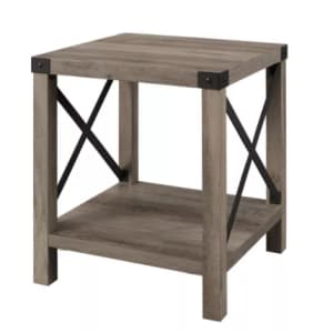 Saracina Home Sophie Rustic Farmhouse X Frame Side Table for $112 Saracina Home Sophie Rustic Farmhouse X Frame Side Table for $112