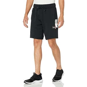Under Armour Men's Perimeter Fleece Shorts, Black (001)/White, XX-Large for $20
