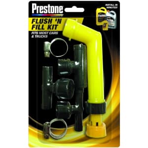 Prestone Flush 'N Fill Kit for $4