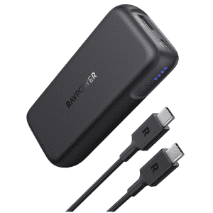 RAVPower 10,000mAh 2-Port USB-C Power Bank for $21 RAVPower 10,000mAh 2-Port USB-C Power Bank for $21
