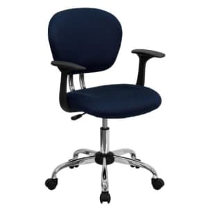Flash Furniture Mid-Back Navy Mesh Padded Swivel Task Office Chair with Chrome Base and Arms for $139