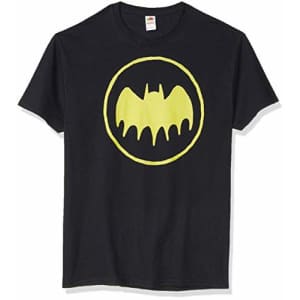 DC Comics Men's Batman Hand Logo T-Shirt, Black, Medium for $17