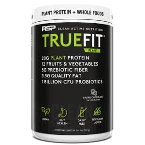 RSP TrueFit Vegan Protein Powder Meal Replacement Shake, Plant Based Protein + Organic Fruits & for $42