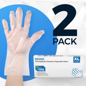 Toolant 100-Count Disposable TPE Gloves 2-Pack for $9 Toolant 100-Count Disposable TPE Gloves 2-Pack for $9