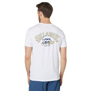 Billabong Men's Classic Short Sleeve Premium Logo Graphic Tee T-Shirt, White Theme Arch, Small for $21