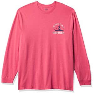 IZOD Men's Tall Saltwater Long Sleeve Graphic T-Shirt, Rapture Rose Longboard, 4X-Large Big for $20