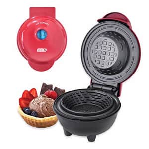 Dash DMWBM100GBRD04 Mini Waffle Maker for Breakfast, Burrito Bowls, Ice Cream and Other Sweet for $18