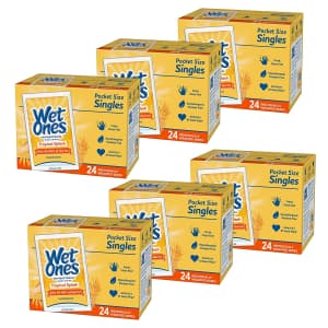 Wet Ones 24-Count Antibacterial Hand Wipes 6-Pack for $12 via Sub & Save Wet Ones 24-Count Antibacterial Hand Wipes 6-Pack for $12 via Sub & Save