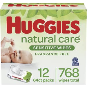 Huggies Natural Care Sensitive Baby Wipes 12-Pack for $15 via Sub & Save