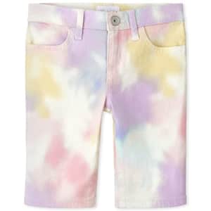 The Children's Place Single Girls Denim Skimmer Shorts, Gum Drop, 5 for $8