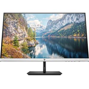HP 27-inch Monitor with Height Adjust (27f 4K, Natural Silver and Black) (Renewed) for $280