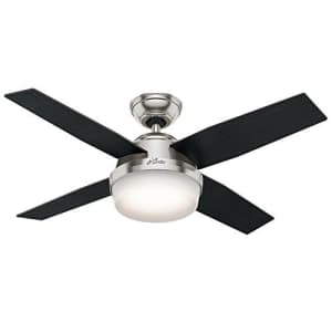 Hunter Fan Hunter Dempsey Indoor Ceiling Fan with LED Light and Remote Control, 44", Brushed Nickel for $170