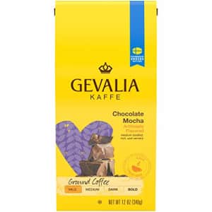Gevalia Chocolate Mocha Mild Roast Ground Coffee (12 oz Bags, Pack of 6) for $97