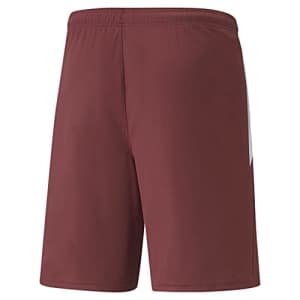 PUMA Men's TeamLIGA Shorts, Cordovan/White, XL for $20