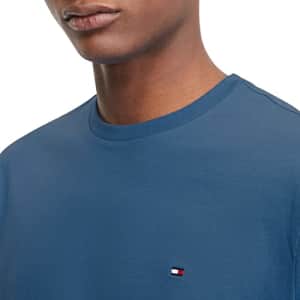 Tommy Hilfiger Men's T Shirt Original Short Sleeve Tee, Athletic Blue, XS for $19