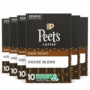 Peet's Peets Coffee House Blend K-Cup Coffee Pods for Keurig Brewers, Dark Roast, 60 Pods for $48 Peet's Peets Coffee House Blend K-Cup Coffee Pods for Keurig Brewers, Dark Roast, 60 Pods for $48
