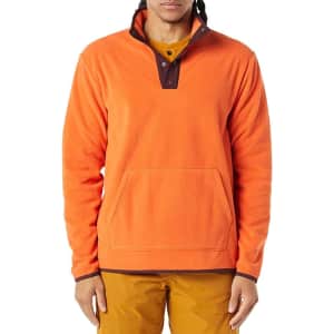 Amazon Essentials Men's Snap-Front Pullover Polar Fleece Jacket from $10