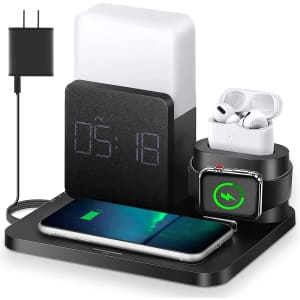 Lavone 3-in-1 Wireless Charging Station with Alarm Clock for $39 w/ Prime
