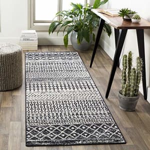 Artistic Weavers Chester Charcoal and Ivory Bohemian/Global 2'7" x 7'6" Area Rug, Black for $60 Artistic Weavers Chester Charcoal and Ivory Bohemian/Global 2'7" x 7'6" Area Rug, Black for $60
