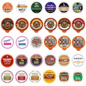 Crazy Cups Flavored Coffee Pods Variety Pack - 30 Unique Flavors No Duplicates - Fit All Keurig K Cups Coffee for $42