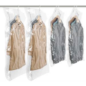 Taili Hanging Vacuum Space Saver Clothes Bag 4-Pack for $16