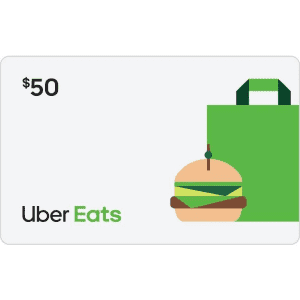 $50 Uber Eats Gift Card: $45 $50 Uber Eats Gift Card: $45