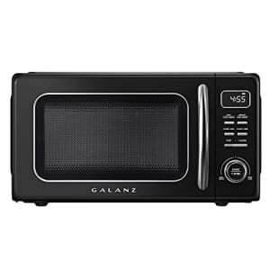 Galanz GLCMKZ11BKR10 Retro Countertop Microwave Oven with Auto Cook & Reheat, Defrost, Quick Start for $108
