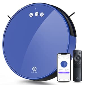 OKP K8 Robot Vacuum and Mop Combo, 2000Pa Super Suction, Integrated Design of Dust Box Water Tank, for $130