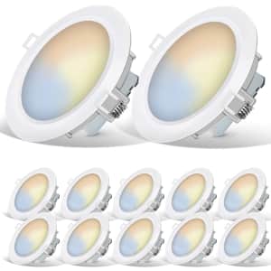 Energetic Smarter Lighting 6" LED Recessed Light 12-Pack for $50 Energetic Smarter Lighting 6" LED Recessed Light 12-Pack for $50