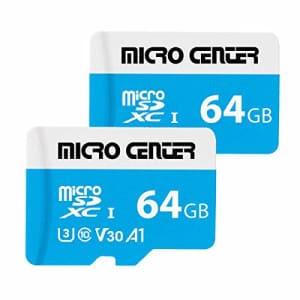 Inland Micro Center 64GB microSDXC Card 2 Pack, Nintendo-Switch Compatible Micro SD Card, UHS-I C10 U3 V30 for $12
